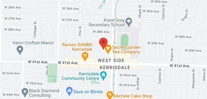 map of 1302 2115 W 40TH AVENUE